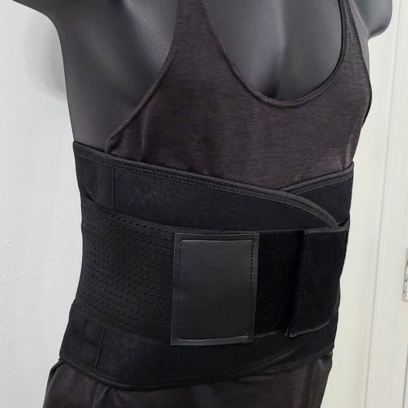 NWT Med Black Sports Waist Trainer, Burner, Shaper Body Belt - Picture 7 of 16